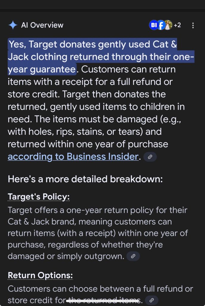 What Does Cat And Jack Do With Returned Clothes